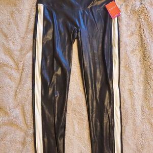 Spanx Faux Leather Side Stripe Leggings [XL]